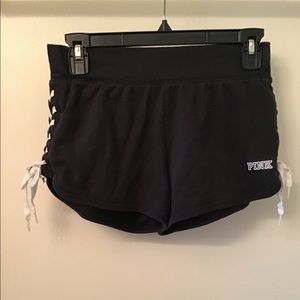 Black exercise shorts